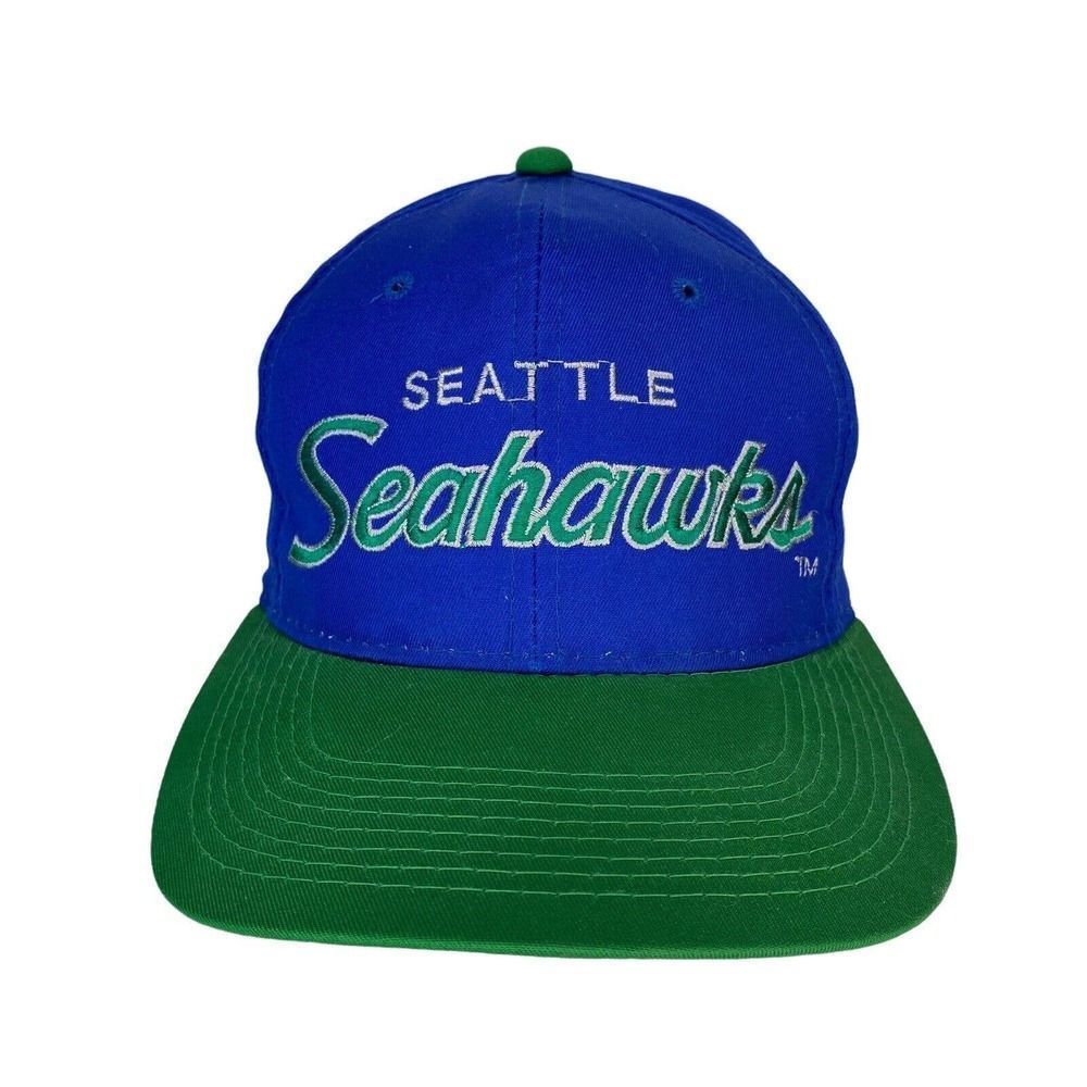 COPY - Vintage Seattle Seahawks Hat Sports Specialties Snap Back Script Cap The…
